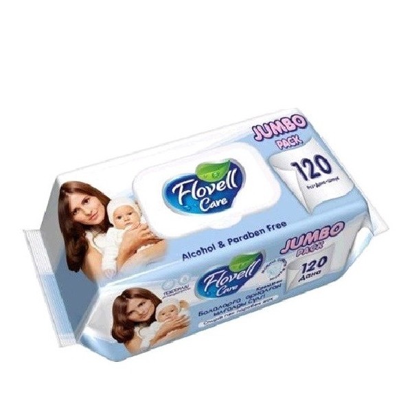 Салфетки влажные flovell classic 120 штук