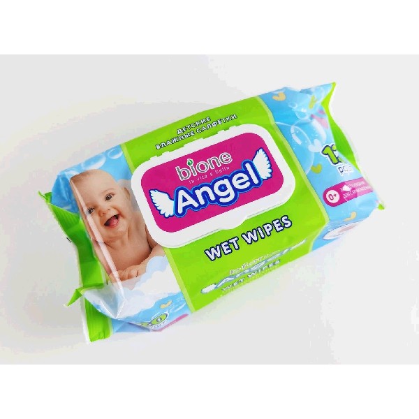 Салфетки влажные bione angel 120 штук