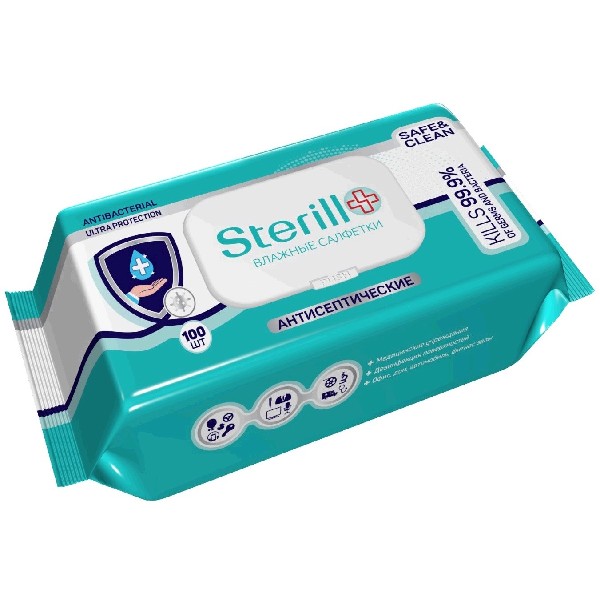 Салфетки влажные sterill 100 штук