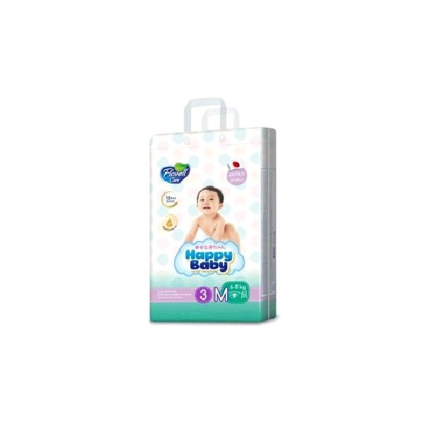 Flovell care happy baby 3m (6-11kg) 62pcs (1*4)