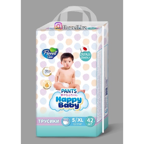 Flovell care happy baby pants 5xl (12-17kg) 42pcs 