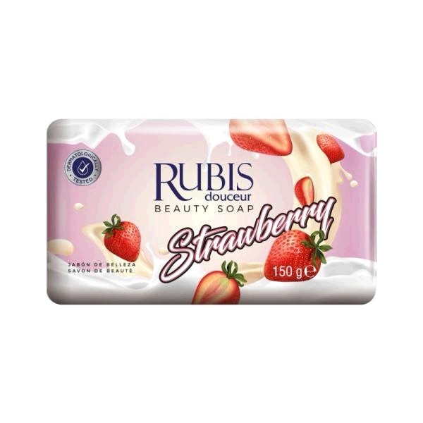 Rubis beauty мыло strawberry-клубника 125г.12б(72)