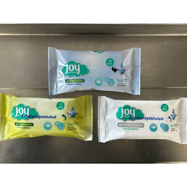 Салфетки влажные joy care 15 штук