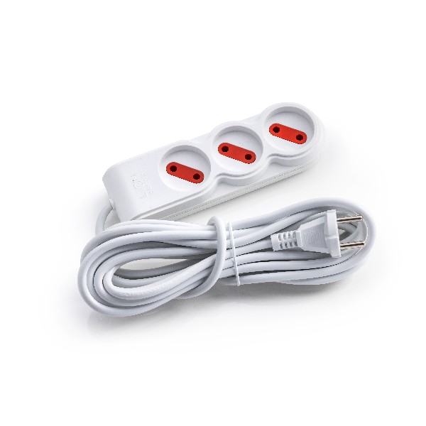 Inox удлинитель 3 гнезда б/з 7м (20шт)