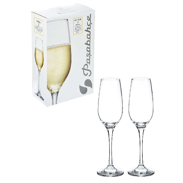Amber бокал для шампанского 200 сс (2) 1*8