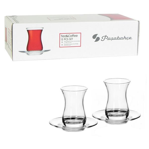 Tas glass стакан для турец.чая с блюдцем (6) 1*4