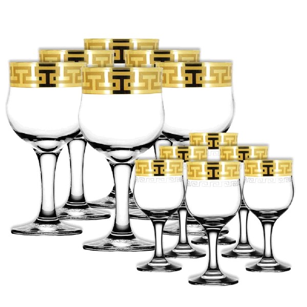 Eav03-163/164/s набор 12 предметов греч. узор 1*4